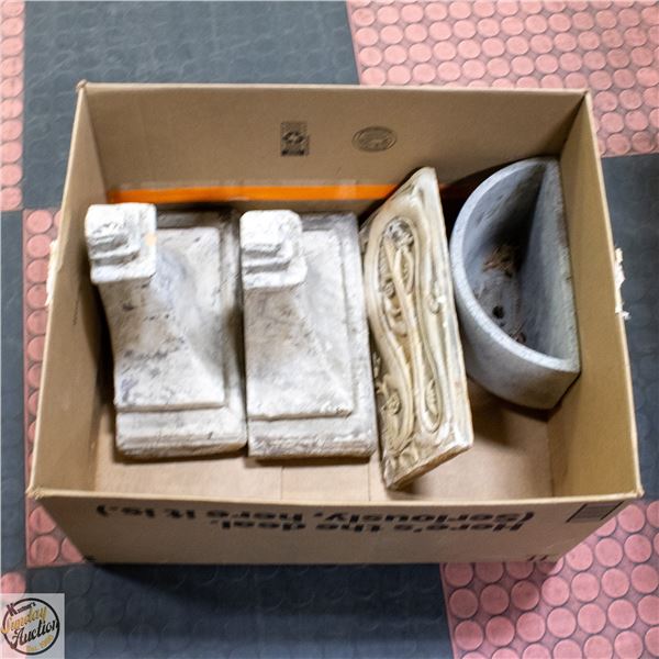 4 PIECES OF CONCRETE YARD DECOR