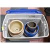 Image 1 : BIN OF 6 CLAY PLANTERS