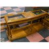 Image 1 : WOODEN HALLWAY TABLE/CONSOLE TABLE+2 GLASS INSERTS