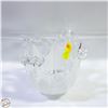 Image 1 : ORNAMENTAL GLASS WHITE+CLEAR GLASS BOW