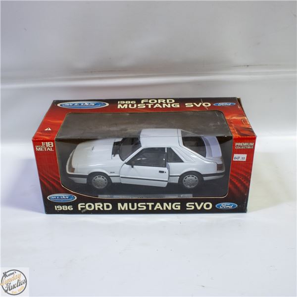 1986 MUSTANG SVO 5.0 1:18 DIECAST WELLY