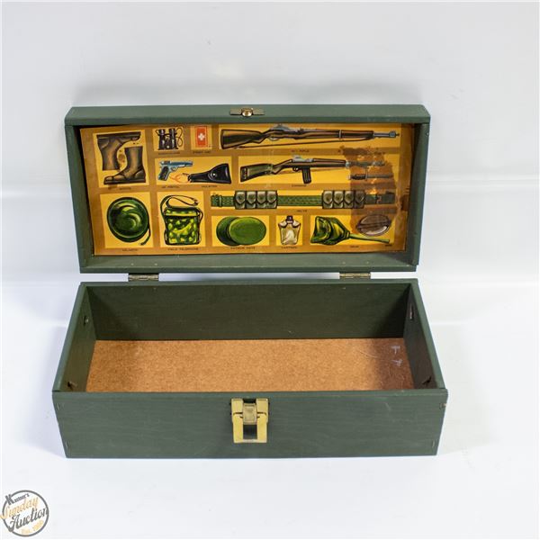 VINTAGE 1960S GI JOE WOODEN FOOTLOCKER