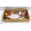 Image 1 : WOODEN BOX W/VARIOUS VINTAGE
