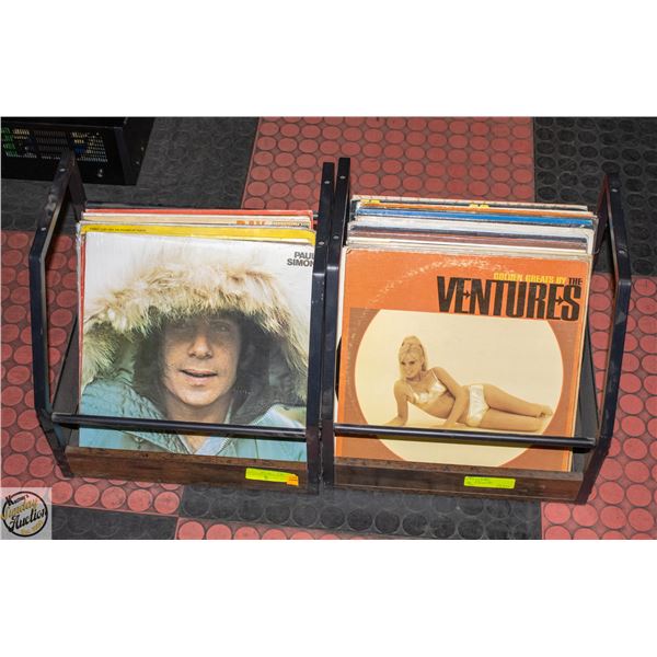 VINYL RECORD STORAGE DOUBLE COMPARTMENT