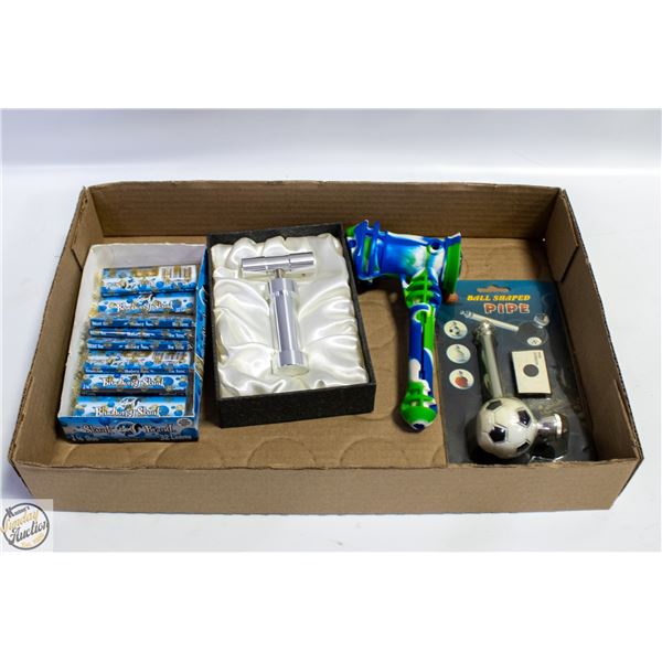 FLAT OF NEW CANNABIS ACCESSORIES