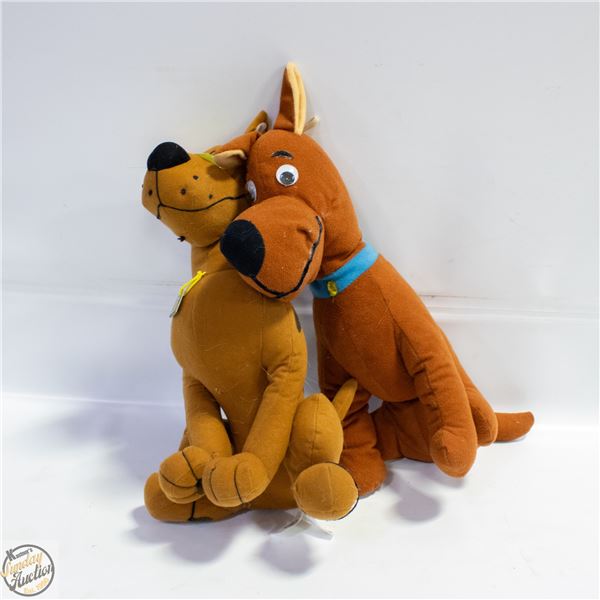 2 SCOOBY DOO PLUSHIES (1 HANDMADE)