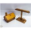 Image 1 : HANDMADE WOODEN COIN BANK WITH