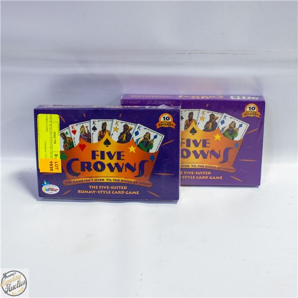 2 PACK SEALED FIVESTAR CROWN BOARD GAME