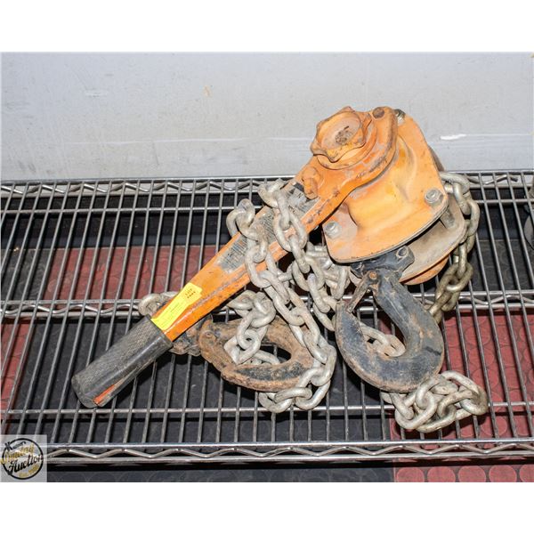 3 TON CAPACITY LEVER CHAIN HOIST COME ALONG