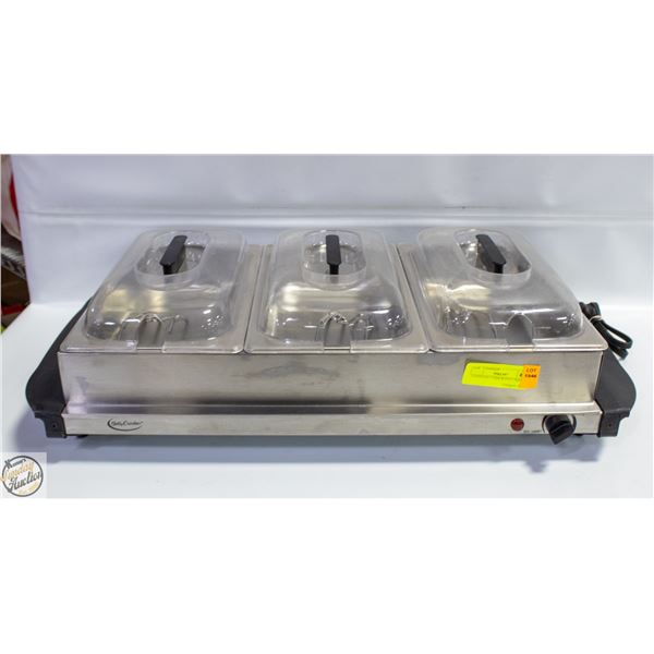 STAINLESS 3 TIER BUFFET SERVER