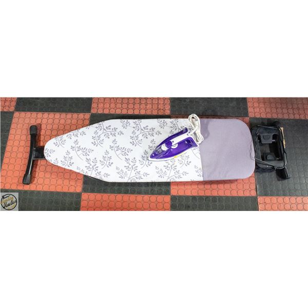 T-FAL IRON WITH IRONING BOARD AND COVER