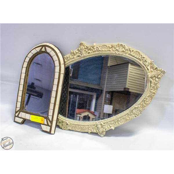 2 ANTIQUE WALL MIRRORS