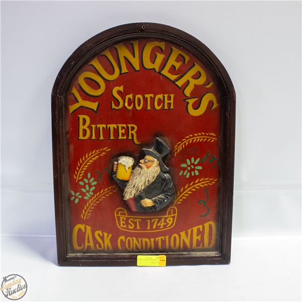 WOODEN ANTIQUE PUB SIGN