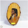 Image 1 : INDIGENOUS PORTAIT ON WOOD SIGNED