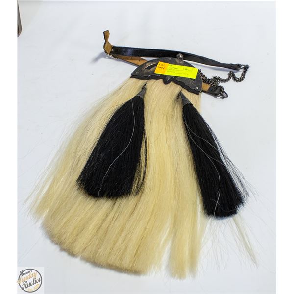 VINTAGE SILVER PLATED+HORSEHAIR SPORAN