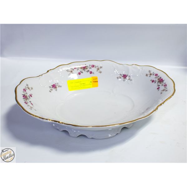 FRUIT BOWL WALBRZYCH FROM POLAND PINK ROSES