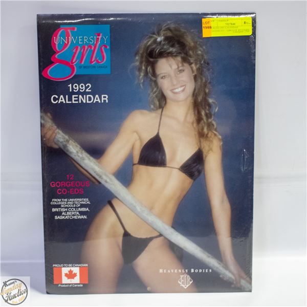 SEALED 1992 CALENDAR UNIVERCITY - GIRLS OF WESTERN