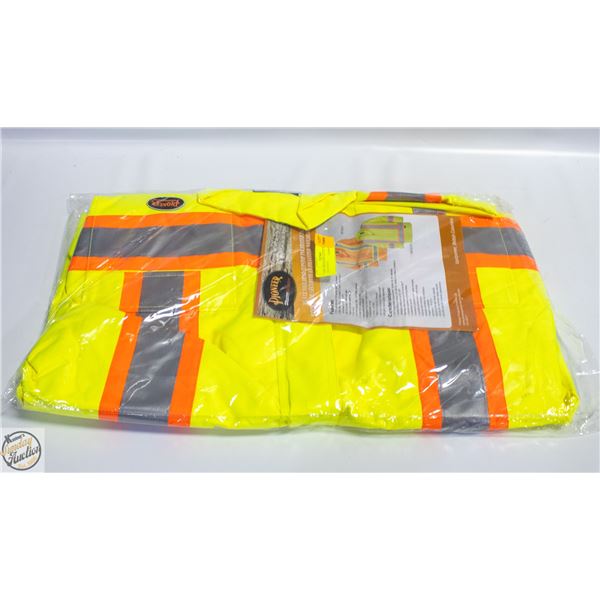 NEW SX 3XL MENS RAIN JACLET+BIB PANTS HI-VIZ