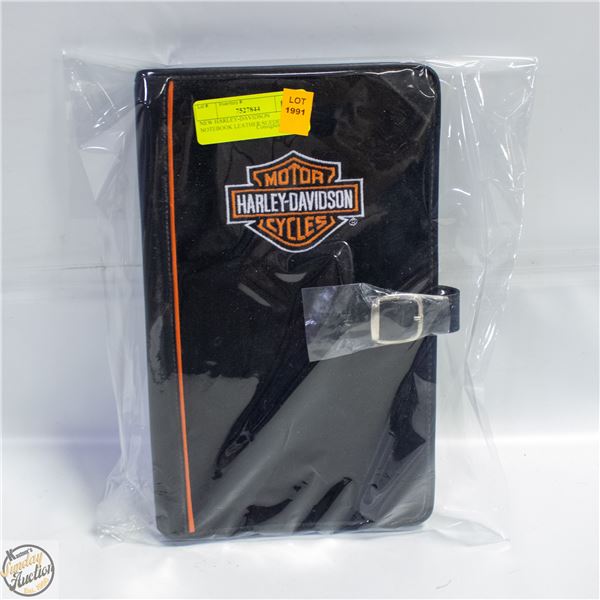 NEW HARLEY-DAVIDSON NOTEBOOK LEATHER/SUEDE 12"X7"