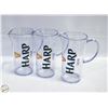 Image 1 : LOT OF 3 HARP LAGER BEER PITCHERS PLASTIC 8" HIGH