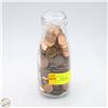 Image 1 : HUNDREDS OF PENNIES IN VINTAGE MILK BOTTLE