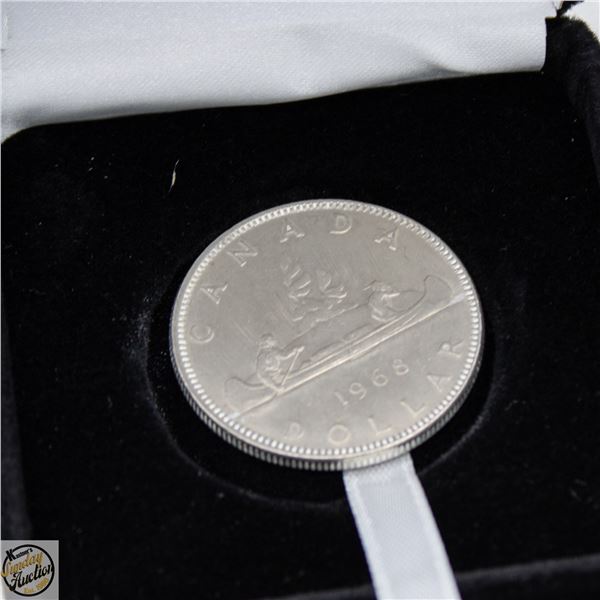 1968 CANADA DOLLAR COIN IN VELVET BOX