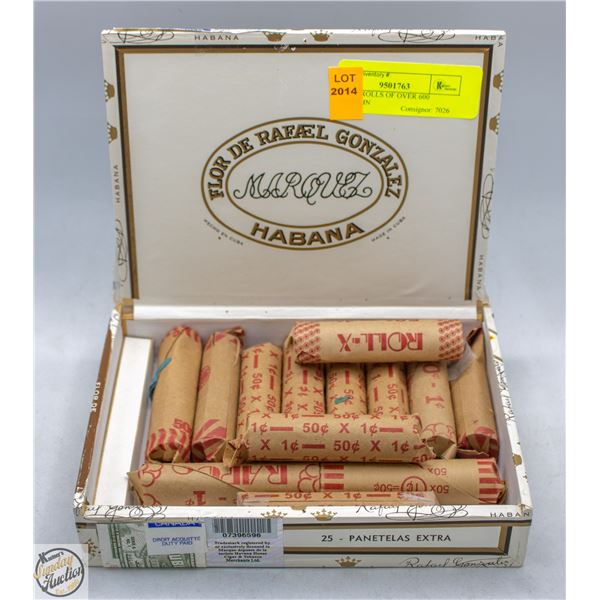 ESTATE ROLLS OF OVER 600 PENNIES IN