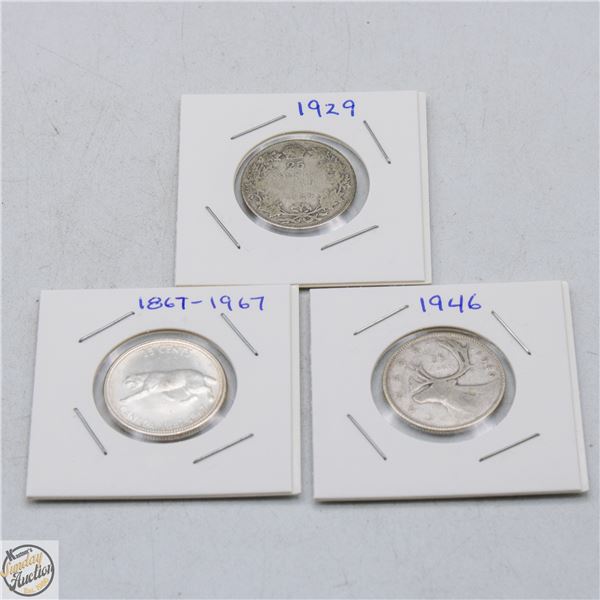 CDN QUARTERS LOT OF 3