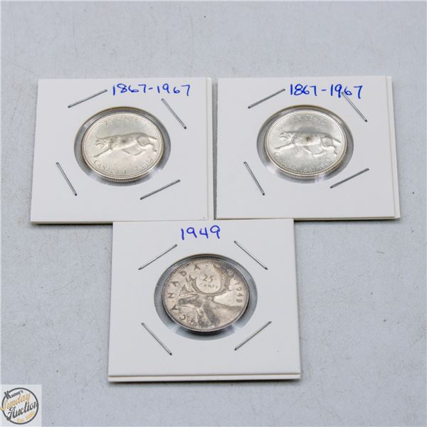 CDN QUARTERS LOT OF 3