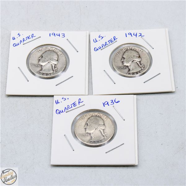 AMERICAN QUARTERS LOT OF 3