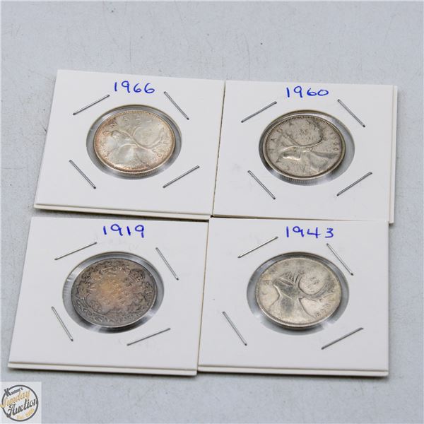 CDN QUARTERS LOT OF 4