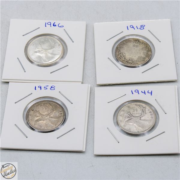 CDN QUARTERS LOT OF 4