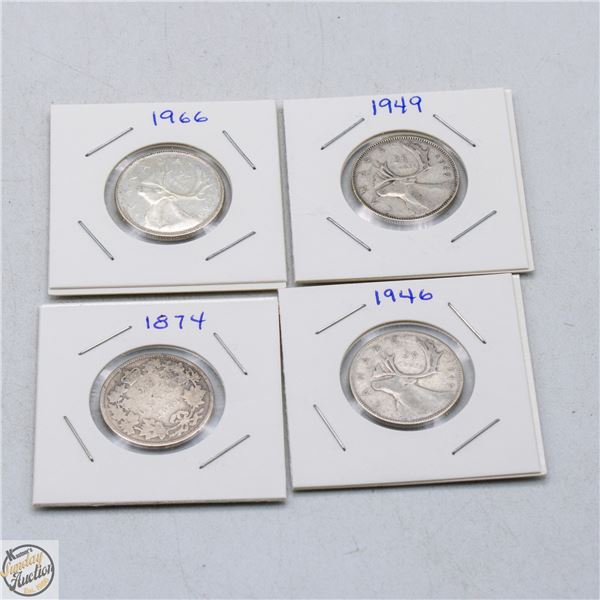 CDN QUARTERS LOT OF 4