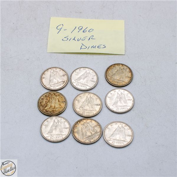 9 - 1960 SILVER DIMES
