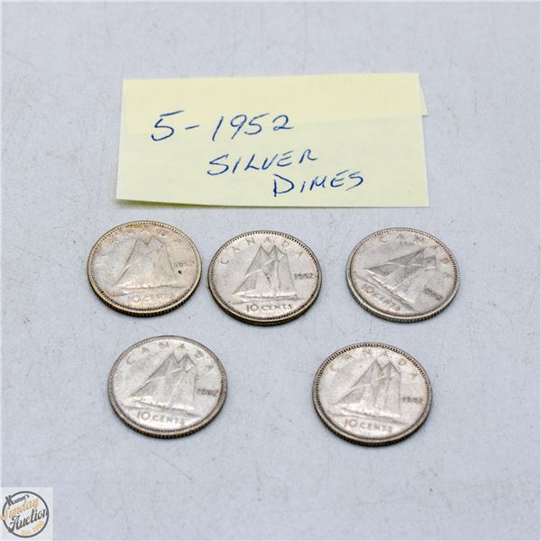 5 - 1952 SILVER DIMES