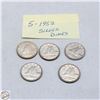 Image 1 : 5 - 1952 SILVER DIMES