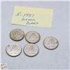 Image 1 : 5 - 1951 SILVER DIMES