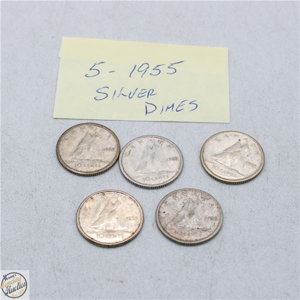 5 - 1955 SILVER DIMES