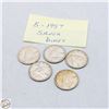 Image 1 : 5 - 1957 SILVER DIMES
