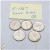Image 1 : 5 - 1967 SILVER DIMES