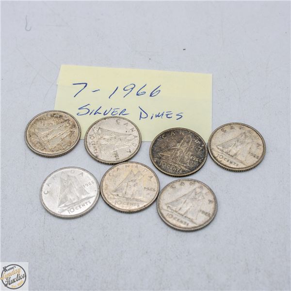 7 - 1966 SILVER DIMES