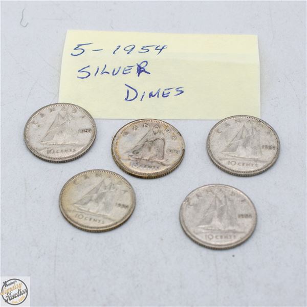5 - 1954 SILVER DIMES