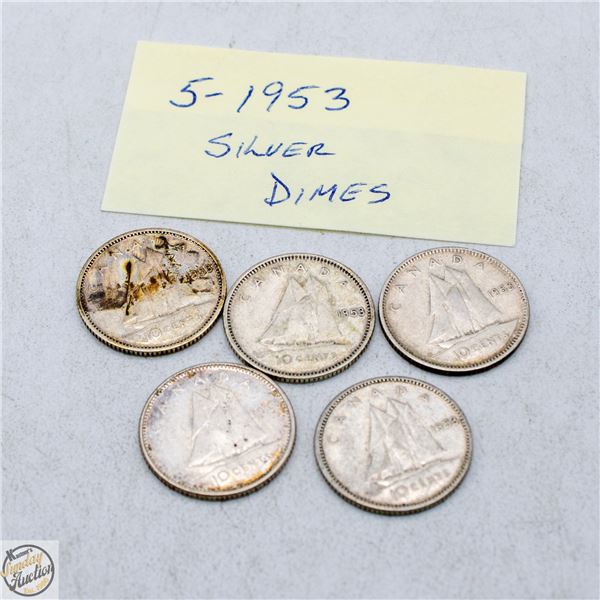 5 - 1953 SILVER DIMES