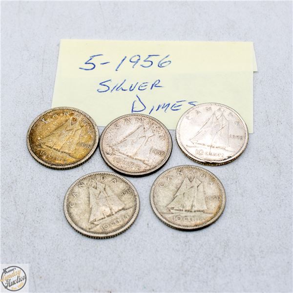 5 - 1956 SILVER DIMES