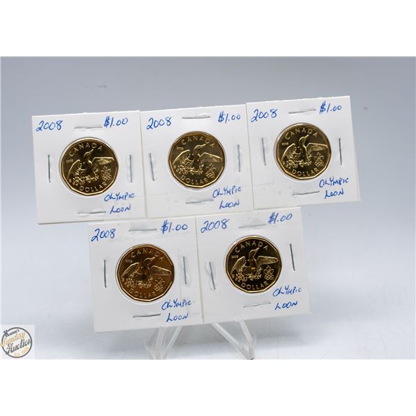 5 - 2008 OLYMPIC LOON $1.00 COIN