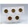 Image 1 : 5 - 2008 OLYMPIC LOON $1.00 COIN