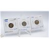 Image 1 : 1940, 1941 & 1942 NEWFOUNDLAND SILVER DIMES