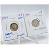 Image 1 : 1942 & 1944 USA SILVER MERCURY DIMES