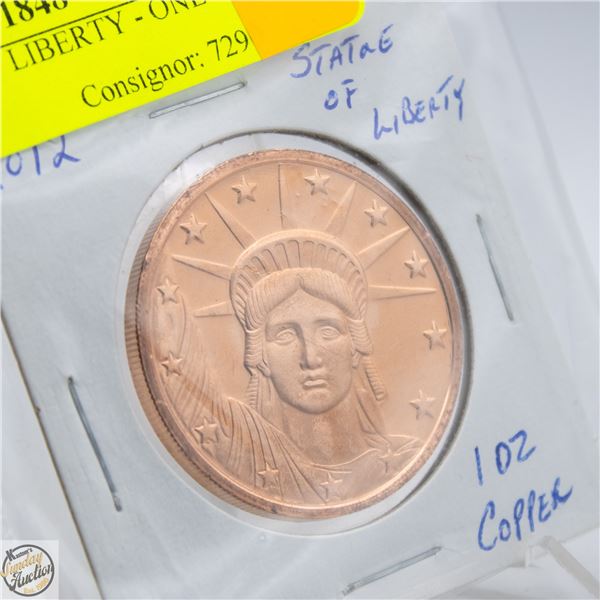 2012 STATUE OF LIBERTY - ONE AVP OUNCE