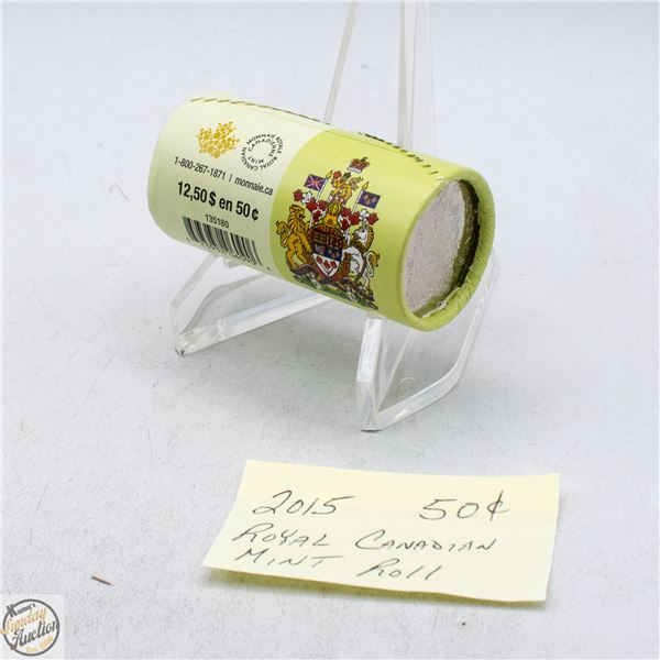 2015 $0.50 ROYAL CANADIAN MINT ROLL 25 COINS